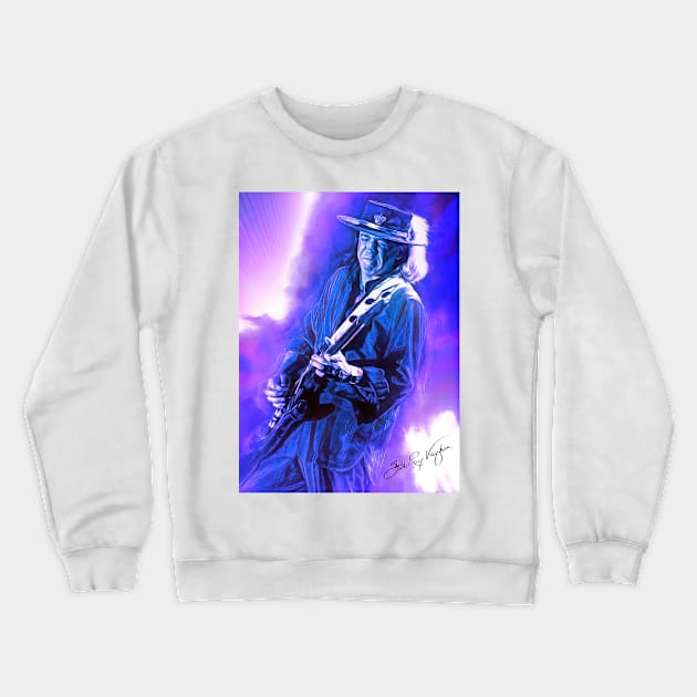 Stevie Ray Vaughan Crewneck Sweatshirt by IconsPopArt